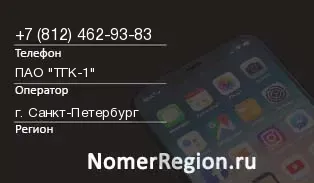 Кто звонил с 8124629383 - регион и оператор